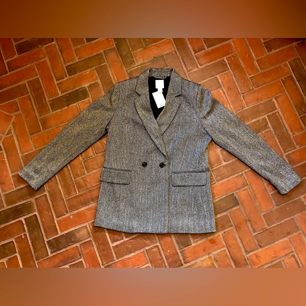 H&M tweed blazer jacket
